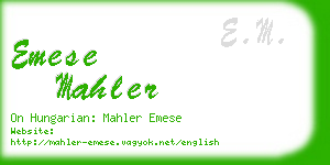 emese mahler business card